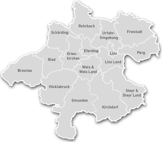 Grafik Bezirke Oberösterreich